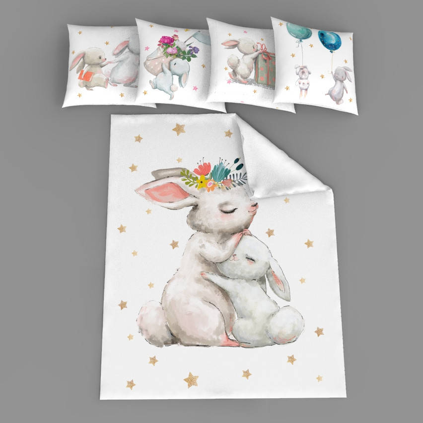 

Набір сатинових панелей "Зайчик з малятком"