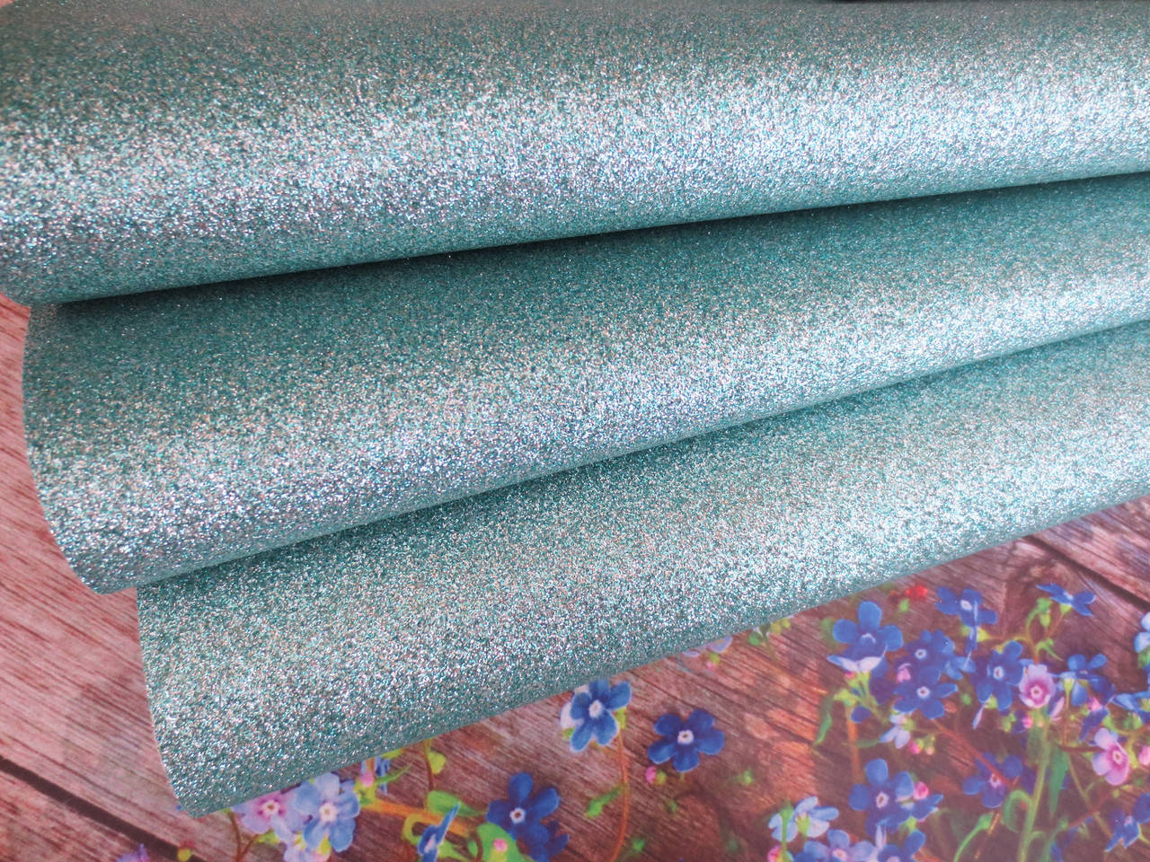 

Экокожа (кожзам) с мелкими блестками на тканевой основе, МЯТА/СЕРЕБРО, 20х34 см