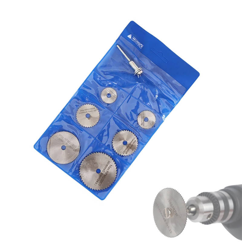 

6шт. Отрезные круги дисковые пилы для дремеля гравера от 22 до 50мм HSS набор