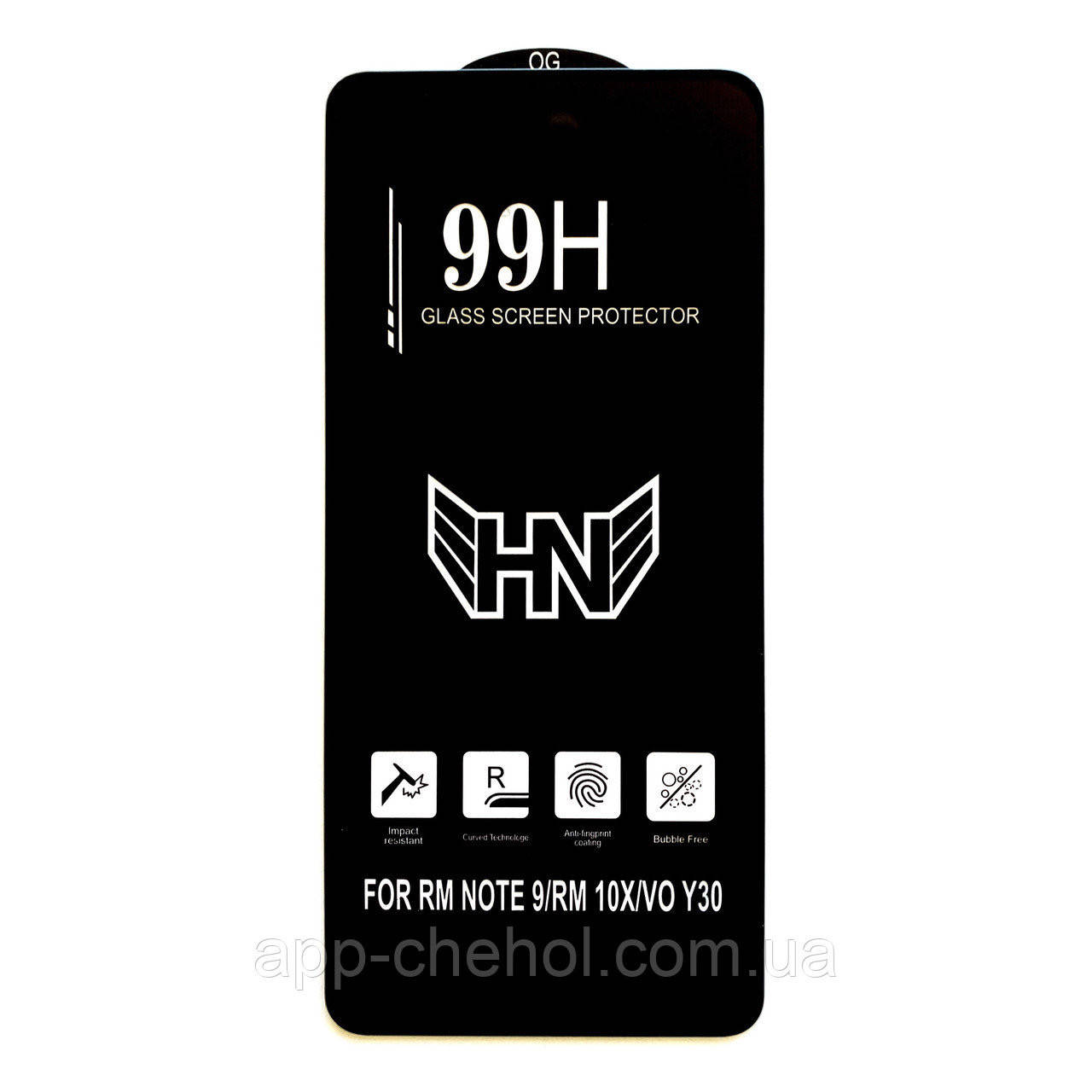 

Защитное стекло 99H для Xiaomi Redmi Note 9 черное (на сяоми редми нот 9, ксиоми ноут 9 ксяоми), Черный