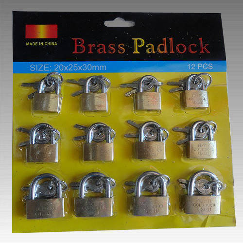 

Замки навесные brass padlock набор 12шт