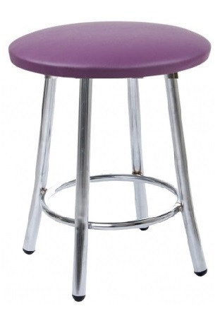 Табурет Teddy (Тедді) chrome шкірзам EV-11 (фіолетовий), фото 1