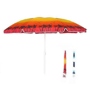 Пляжний зонт 1,7 м, забарвлення "Пальма" різні кольори, система ромашка
