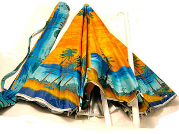 Пляжний зонт 2 м, забарвлення "Пальма" різні кольори, пластикові спиці