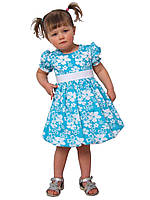 Платье нарядное детское из х\б ткани с поясом ш -1030 рост 80 86 92 98 и 104 тм "Попелюшка"