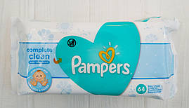 Дитячі вологі серветки Pampers Complete Clean 64шт. Німеччина