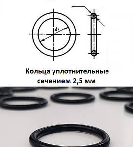 Кільця ущільнювальні перетином 2,5 мм