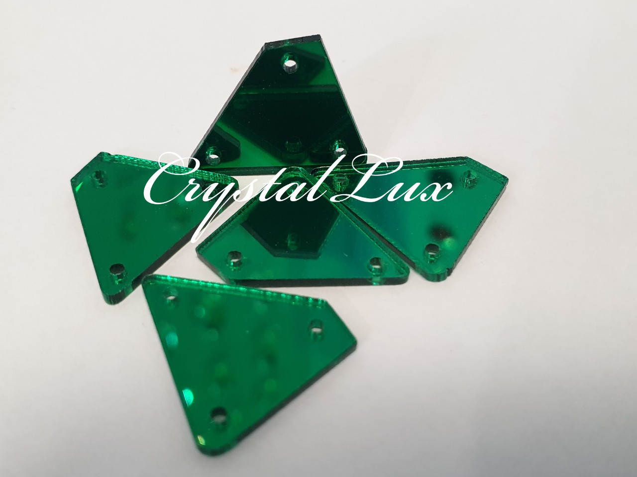 Дзеркальні пришивні стрази A15 16*20 Emerald