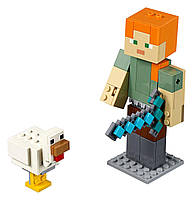 Lego Minecraft Алекс зі курчатою 21149, фото 3