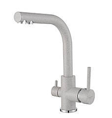 Змішувач для мийки під граніт c підключенням фільтрованої води Aquasanita 2663