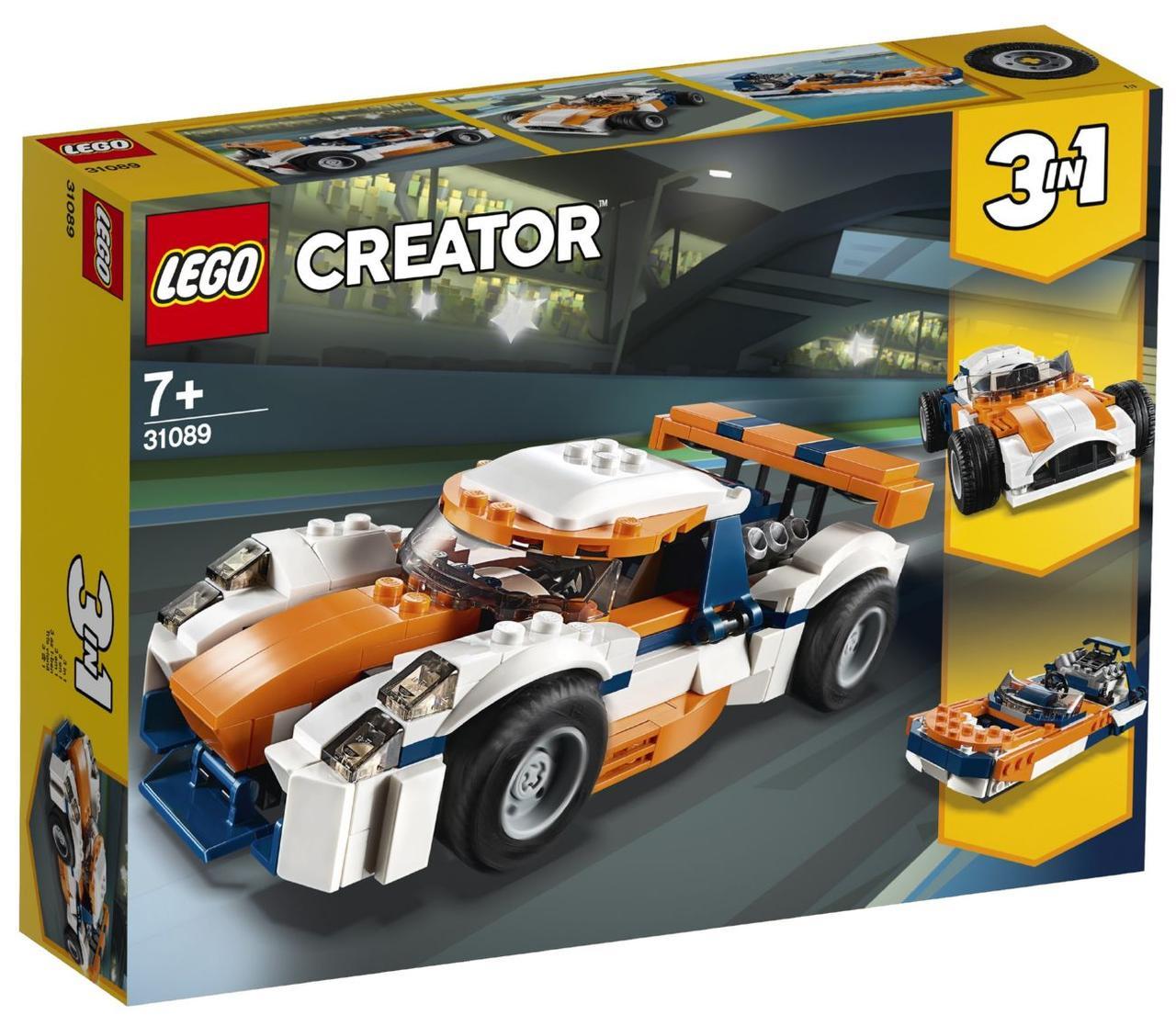 Lego Creator Жовтогарячий перегоновий автомобіль 31089