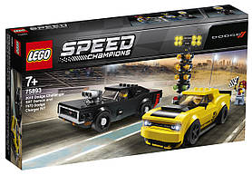 Lego Speed Champions Автомобили 2018 Dodge Challenger SRT Demon и 1970 Dodge Charger R/T 75893