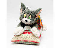 Мягкая игрушка озвученная Кот Том на подушке 29