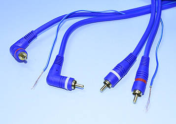 Шнур 2xRCA - 2xRCA (кут.-прям.) Cabletech, з керув. 5.0м KPO2668-5