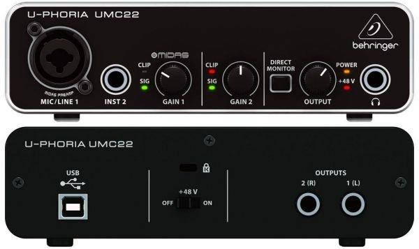 USB аудіоінтерфейс Behringer UMC22, фото 4