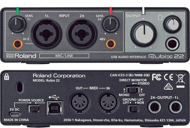 USB аудіоінтерфейс Roland Rubix22, фото 3