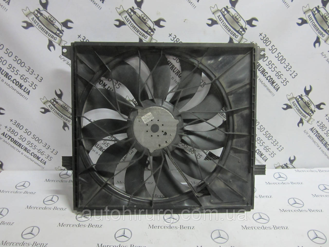 Комплектний вентилятор охолодження двигуна Mercedes W163 ML-class (A1635000293 / 885002079 / 885003237)