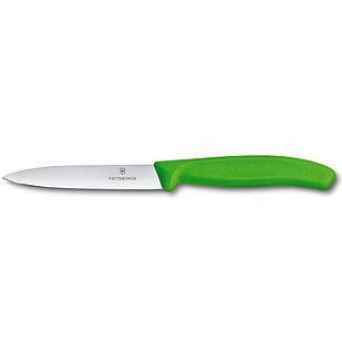 Ніж кухонний овочевий, зелений, 10 см, Victorinox 6.7706.L114