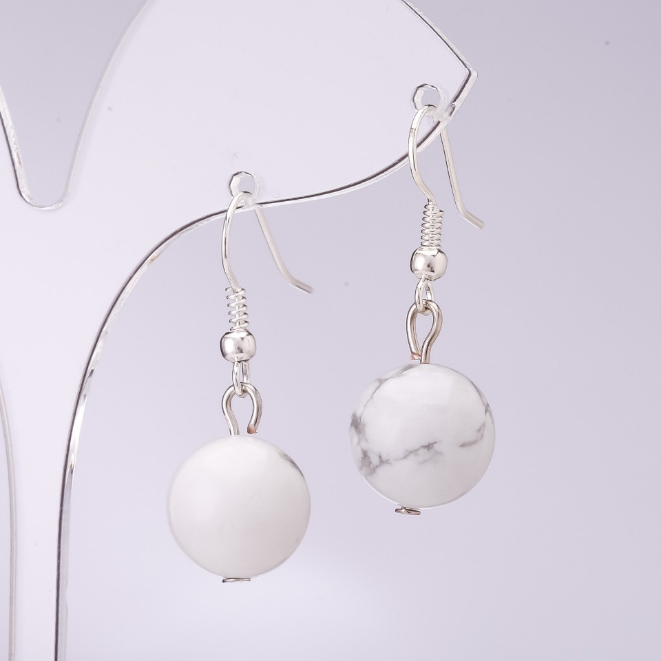 Сережки Кахолонг d-10мм+- L-30см+-