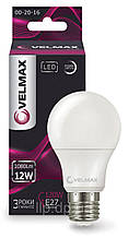 LED Лампа VELMAX 12w V-A60 4100K E27 1080LM 00-20-16 яскраве світло куля