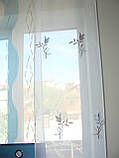 Комплект панельних фіранок Firanka Flowers 5шт карниз 200см білий з блакитним (29п), фото 2