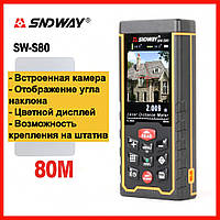 Профессиональный лазерный дальномер SNDWAY SW-S80 на 80 метров c камерой прицелом