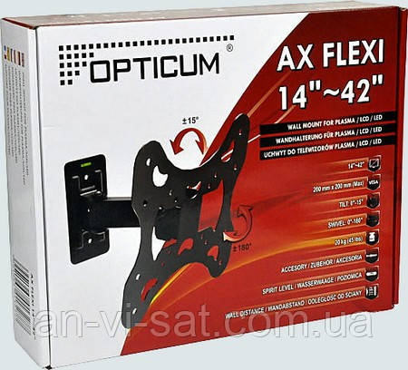 Кріплення для LCD телевізора Opticum 14"-42" AX Flexi 42 - фото 1 - id-p39411502