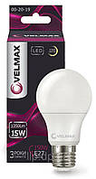 LED Лампа VELMAX 15w V-A60 E27 3000K 1350LM 00-20-19 м'яке світло куля