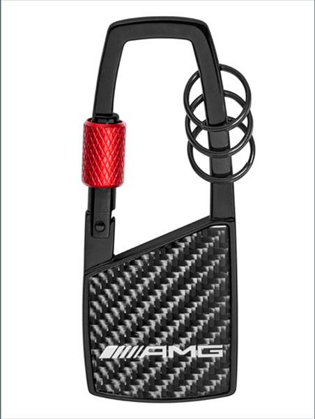 Брелок Mercedes-Benz Key Ring, AMG, Snap Hook, Black / Red (B66953430)