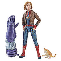Фігурка Avengers капітан Марвел з котом 15 см Bomber Jacket E3888 оригінал Hasbro