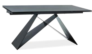 Стіл обідній Westin I метал Чорний, стільниця скло Чорне 160-240х90 (Signal ТМ)