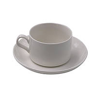 Чашка кофейная с блюдцем для сублимации белая 130 мл
