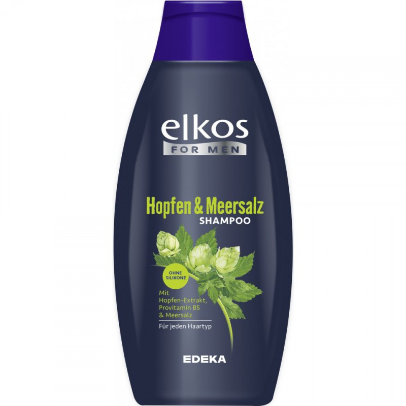 Мужской шампунь для волос Elcos For Men Hopfen & Meersalz 500ml Элкос пр. Германия 01111