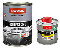 Акриловый грунт для авто 4+1 Novol PROTECT 390 0.8л + отвердитель Н5520 0.2л, черный