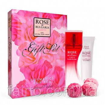 Комплект "Троянда Болгарії" 3*гол. мила, крем для рук, парфуми