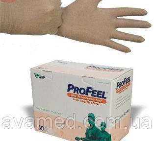 Перчатки ProFeel MICRO хирургические латексные, тонкие, неопудренные, коричневого цвета - фото 3 - id-p89376290