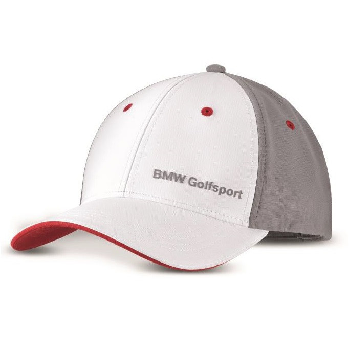 Бейсболка BMW Golfsport Cap, Unisex, White / Grey / Red, артикул 80162460953