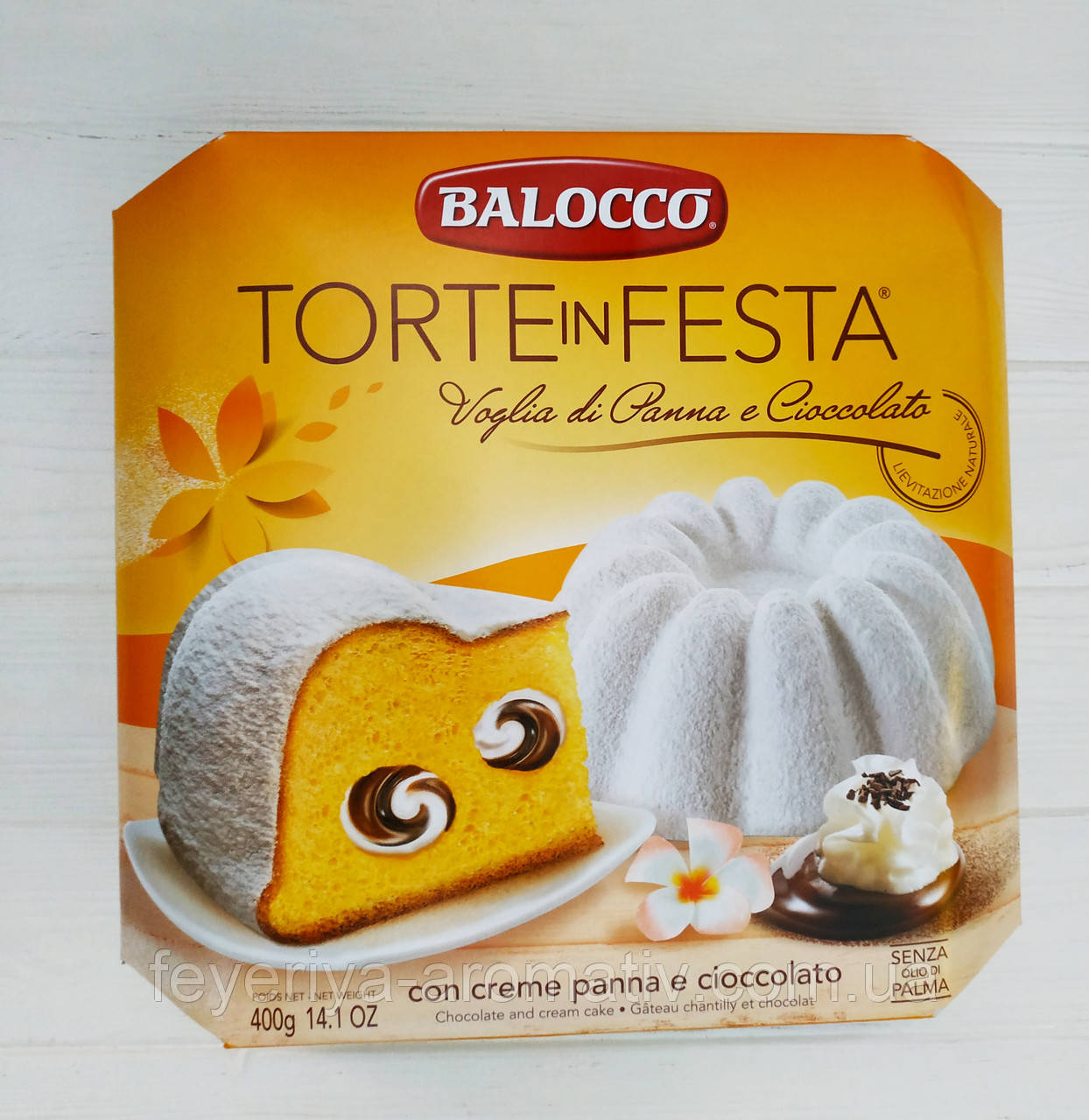 Бисквит с кремово-шоколадной начинкой Balocco Torte in Festa 400 г Италия - фото 1 - id-p605757001
