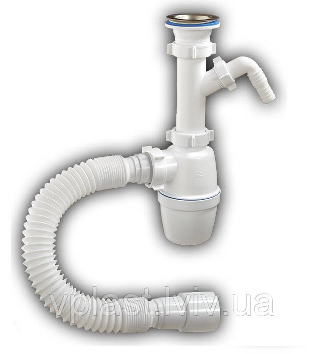 Сифон для мийки + прання А-40059 (1 1/2"х40)
