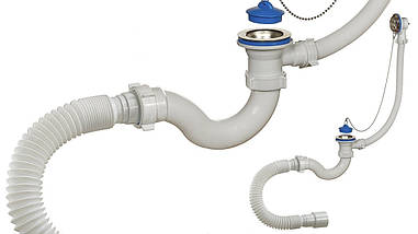 Сифон для ванни з переливом А-40089 (1 1/2"х40/50)