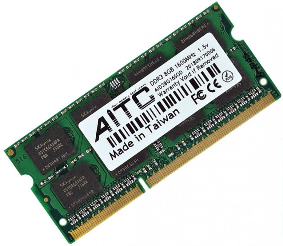 Оперативна пам'ять AITC DDR3 SDRAM 8Gb для ноутбука (ДДР3 8Гб) 1600MHz PC3-12800 8192MB AID38G16SOD