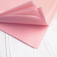 Папір тішью 75*50см лист (кварц, світло-рожевий), пакувальний папіросний