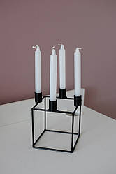 Свічник / Свічник Дроти-Крученики Куб 13х13х16,5 см