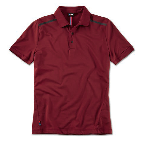 Оригінальна чоловіча сорочка-поло BMW M Polo Shirt, Men, Burgundy, артикул 80142463075