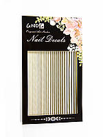 Наклейки 3D смужки для дизайну нігтів (Золото)