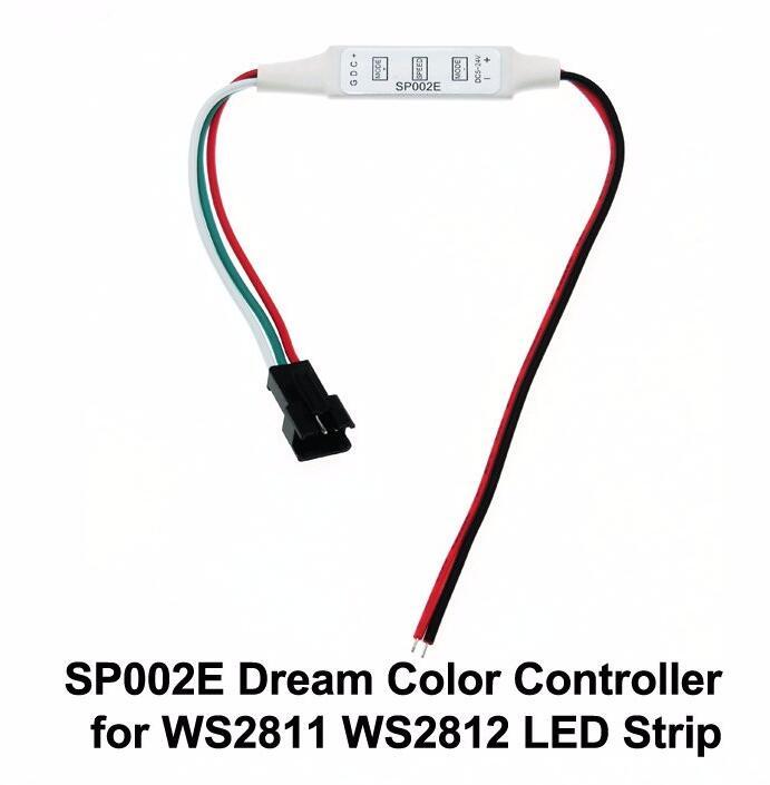 Мини SPI контроллер SP002E DC5-24V (3 кнопоки) WS2811, WS2812, WS2813 - фото 2 - id-p938498703