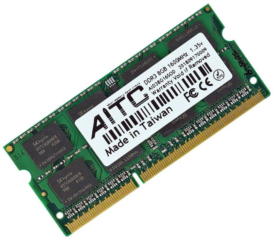 Оперативна пам'ять AITC DDR3L SDRAM-1600 8192MB PC3L-12800 1.35 V AID38G16SOD-L для ноутбука