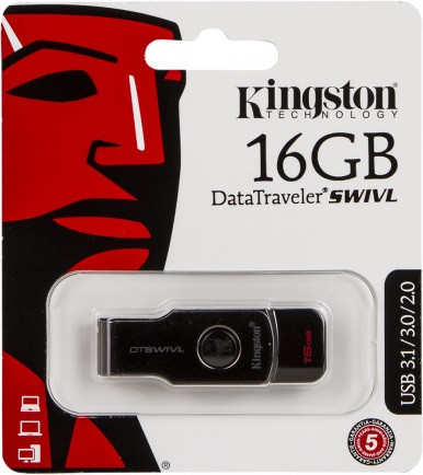 Накопитель USB Kingston DataTraveler Swivl 16GB USB3.0 (DTSWIVL/16GB) - фото 1 - id-p938569661