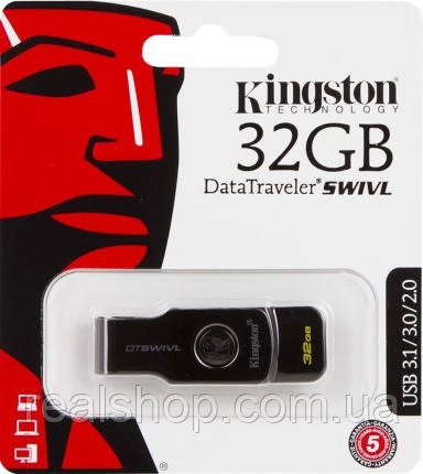 Накопичувач USB Kingston DataTraveler Swivl 32 GB USB3.0 (DTSWIVL/32GB)
