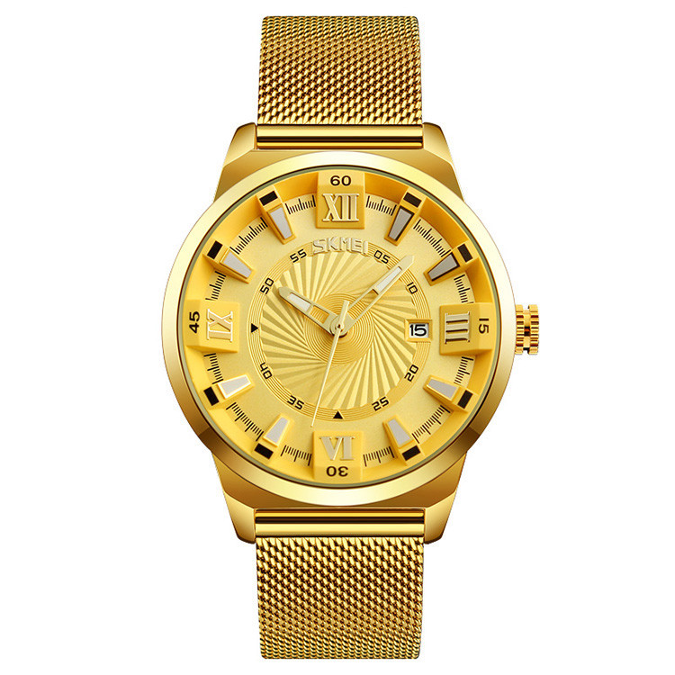 Skmei 9166 золотистий чоловічий годинник